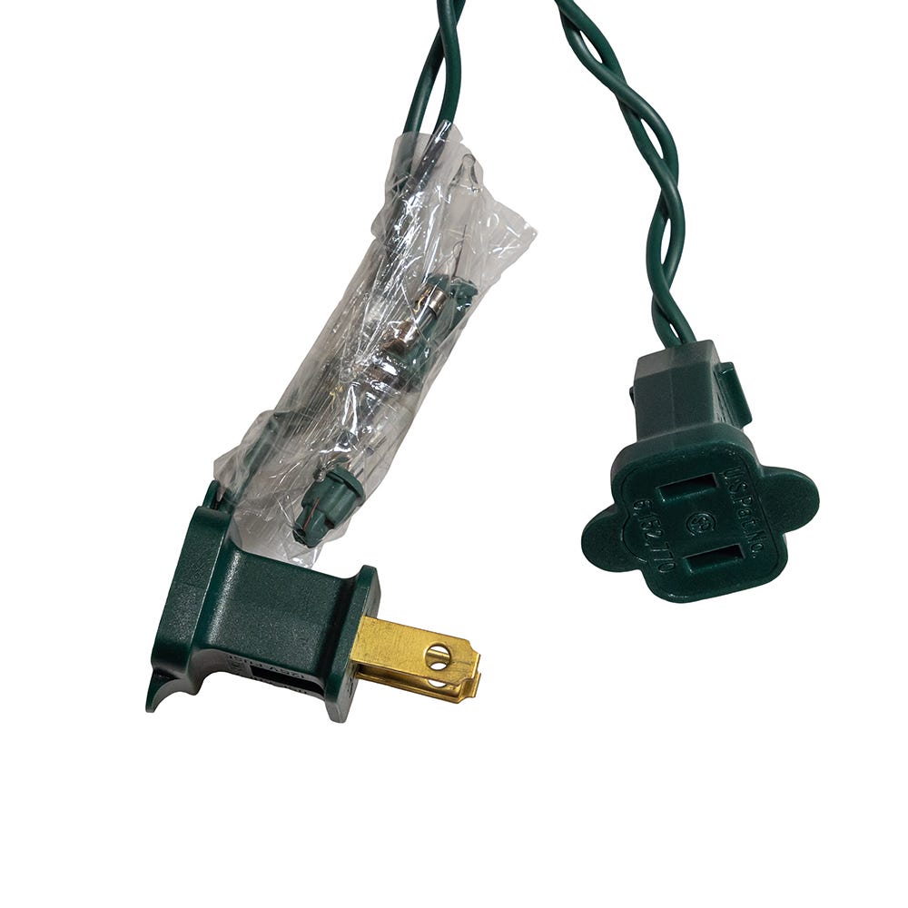 Kurt Adler 50-Foot UL 100-Light Multicolor LED Faceted C9 Green Wire String Lights